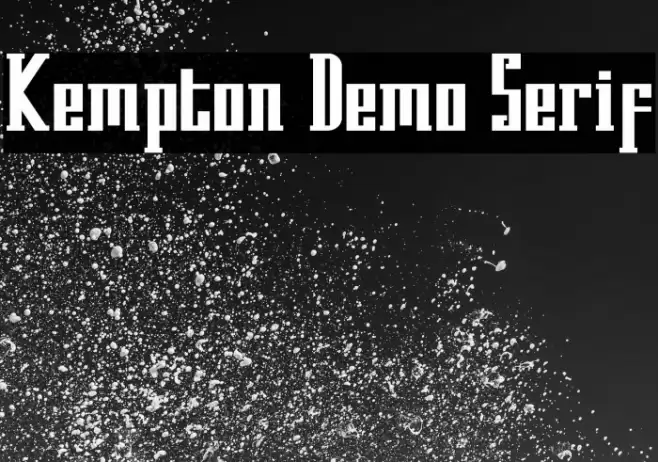 Kempton Demo Serif Font examples