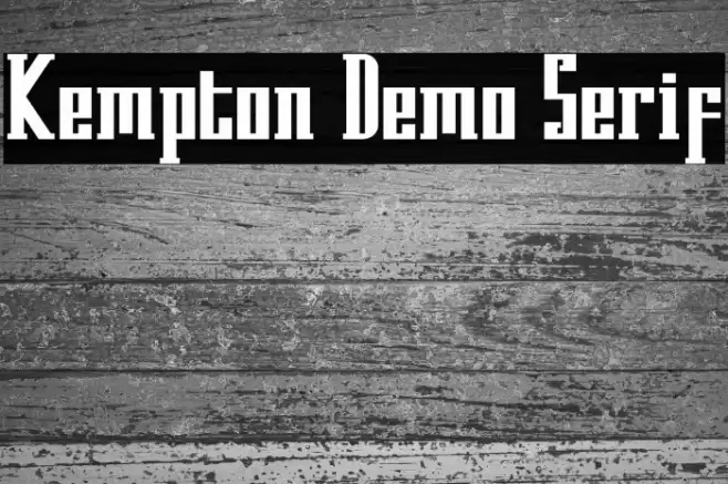 Kempton Demo Serif Font examples