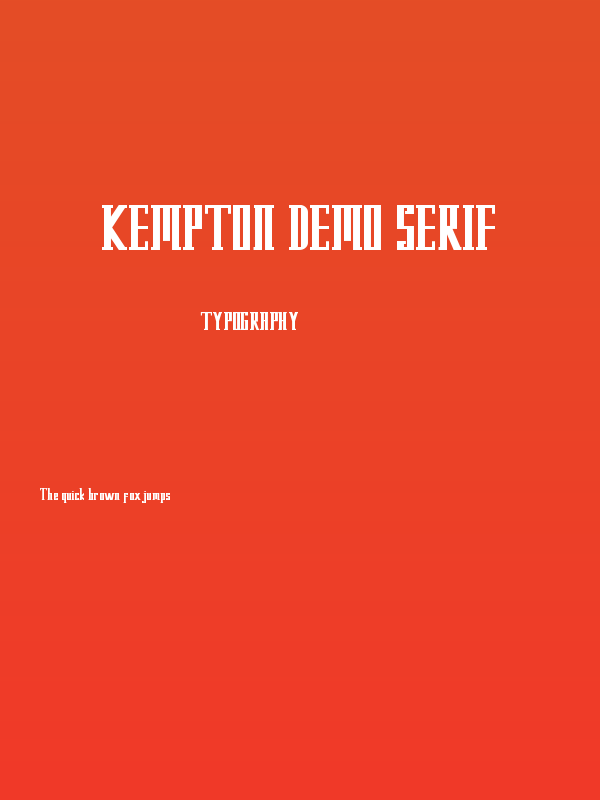 Kempton Demo Serif Poster