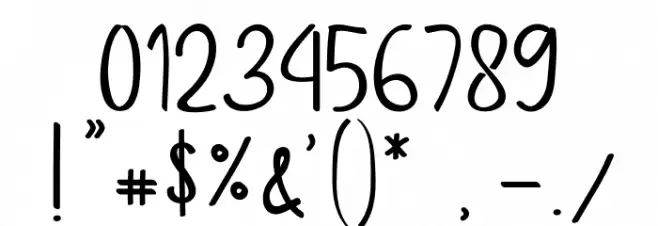 Kempton Handwritting Font OTHER CHARS