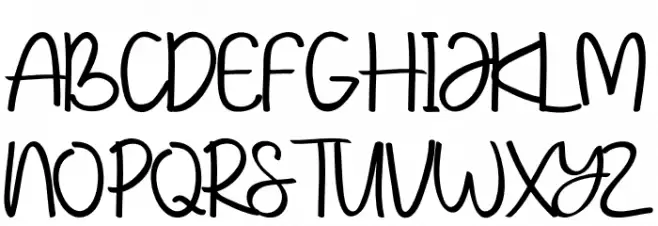 Kempton Handwritting フォント 大文字