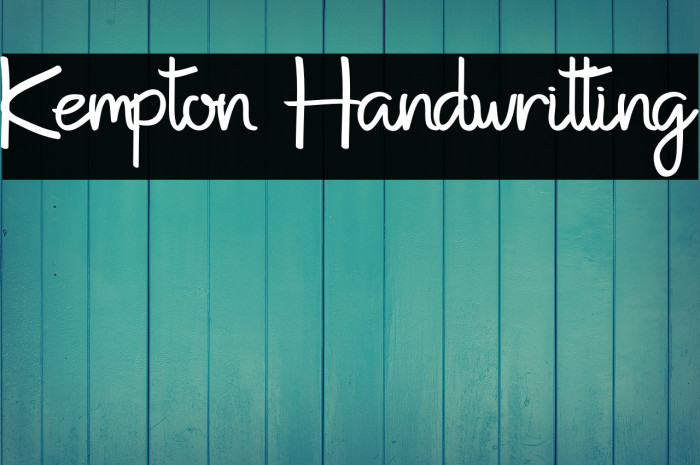 Kempton Handwritting Font examples