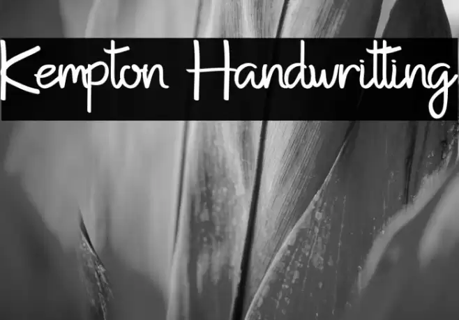 Kempton Handwritting Font examples