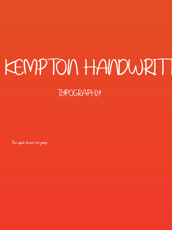 Kempton Handwritting Poster