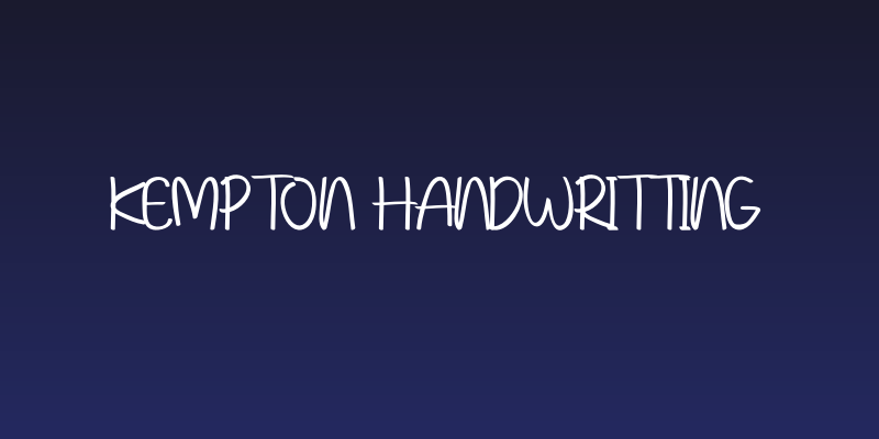 Kempton Handwritting Social Header