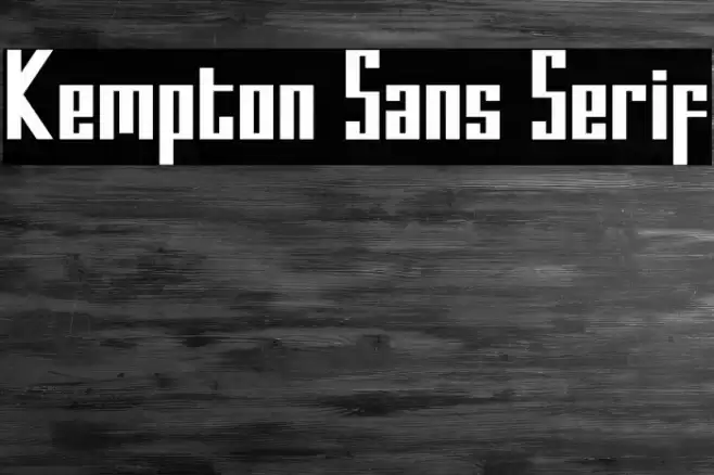 Kempton Sans Serif Font examples