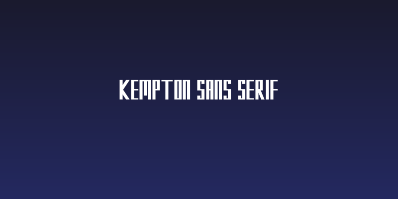 Kempton Sans Serif Social Header