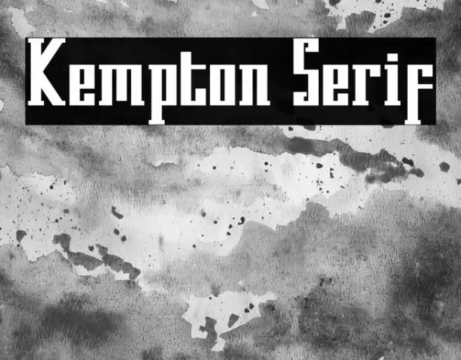 Kempton Serif Font examples