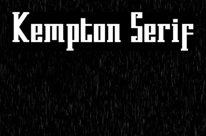 Kempton Serif Font examples