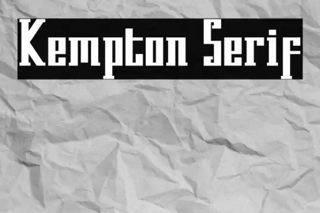 Kempton Serif Font examples