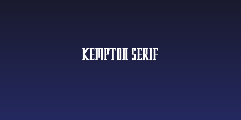 Kempton Serif Social Header