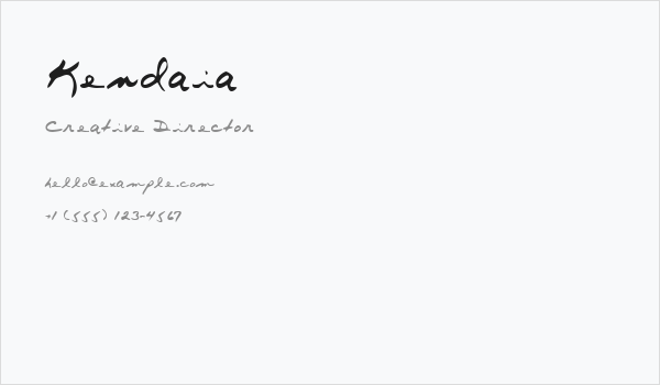 Kendaia Business Card