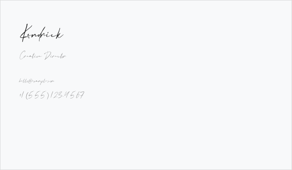 Kendrick Business Card