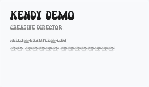 Kendy Demo Business Card