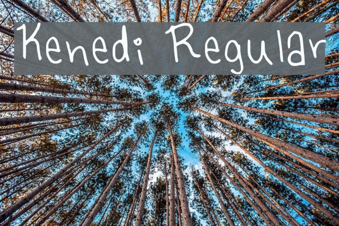 Kenedi Regular Font examples