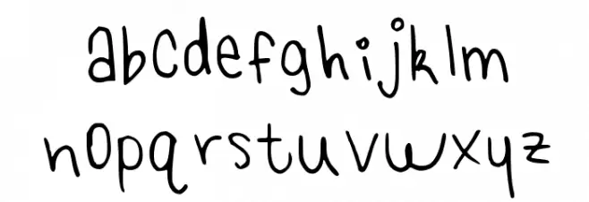 Kenedi Regular フォント 小文字