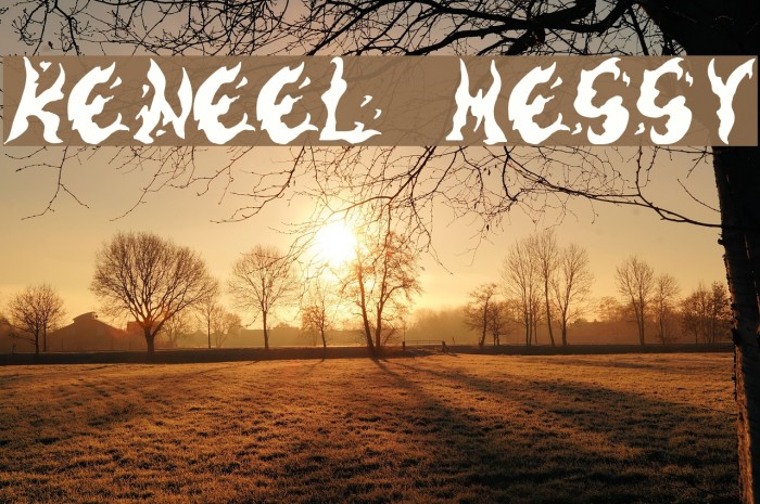 Keneel Messy Font examples