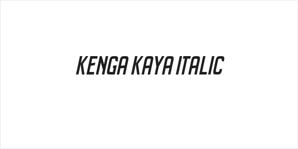 Kenga Kaya Italic Logo