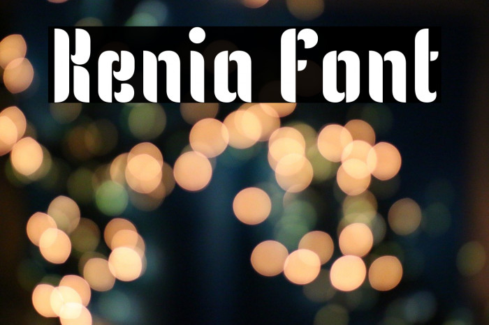 Kenia Font examples