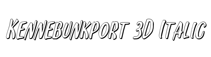 Kennebunkport 3D Italic Font