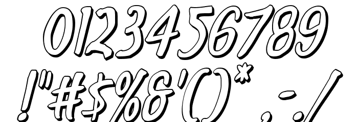 Kennebunkport 3D Italic Font OTHER CHARS