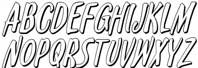 Kennebunkport 3D Italic Polices MAJUSCULES