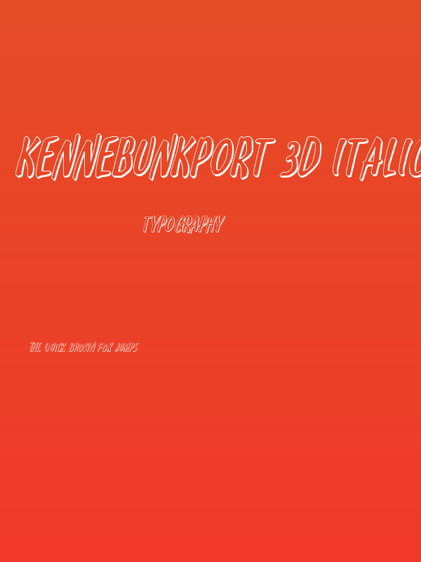 Kennebunkport 3D Italic Poster