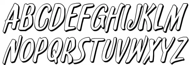 Kennebunkport 3D Italic फ़ॉन्ट लोअरकेस