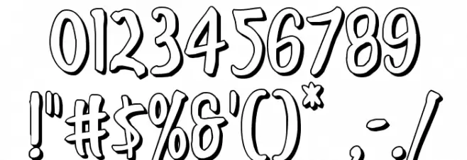 Kennebunkport 3D Regular Font OTHER CHARS