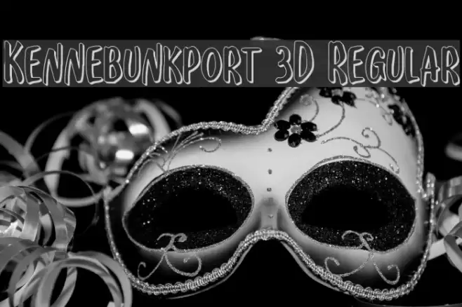 Kennebunkport 3D Regular Font examples
