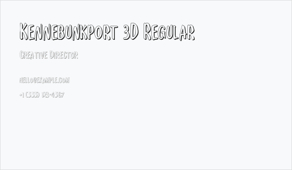 Kennebunkport 3D Regular Business Card