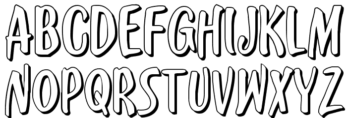 Kennebunkport 3D Regular Font LOWERCASE