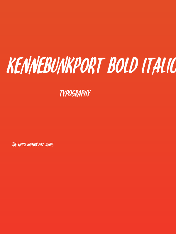 Kennebunkport Bold Italic Poster