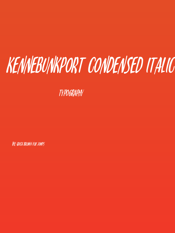 Kennebunkport Condensed Italic Poster