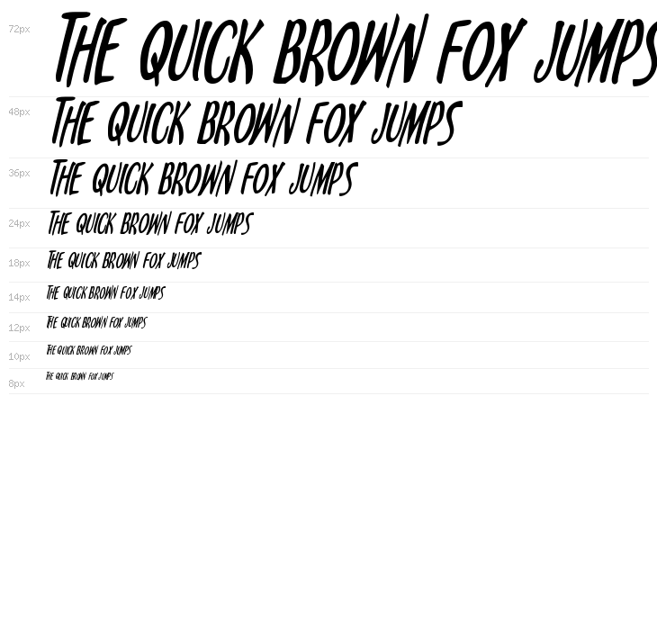 Kennebunkport Condensed Italic Waterfall