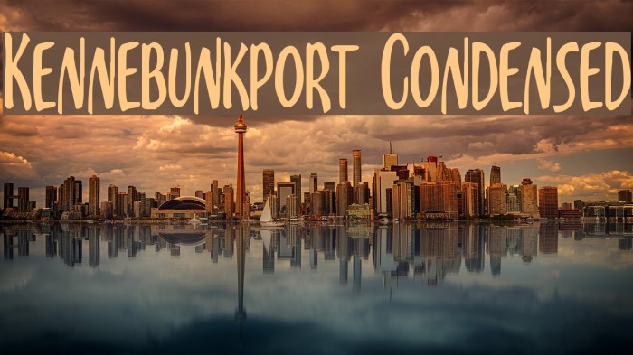 Kennebunkport Condensed Font examples
