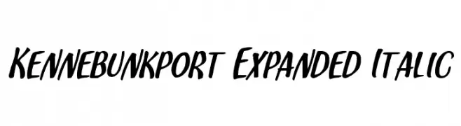 Kennebunkport Expanded Italic  नि: शुल्क फ़ॉन्ट्स डाउनलोड