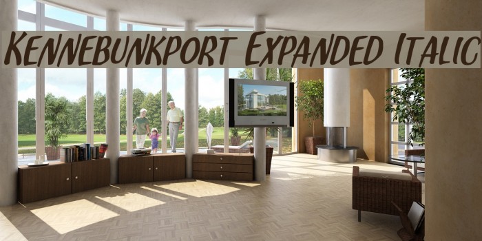 Kennebunkport Expanded Italic Font examples