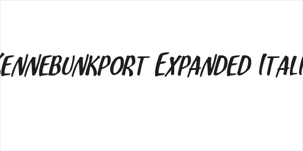 Kennebunkport Expanded Italic Logo