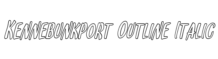 Kennebunkport Outline Italic Font