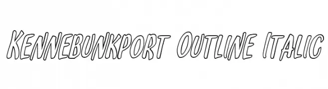 Kennebunkport Outline Italic  नि: शुल्क फ़ॉन्ट्स डाउनलोड