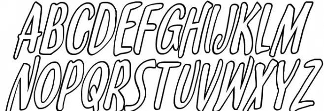 Kennebunkport Outline Italic フォント 大文字