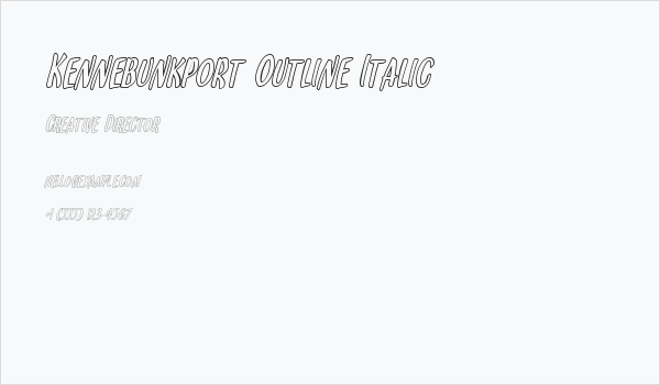 Kennebunkport Outline Italic Business Card