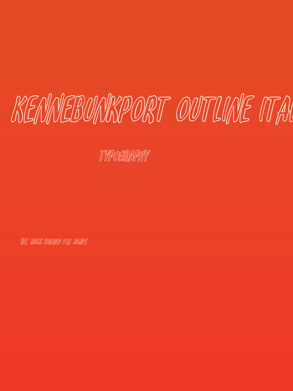Kennebunkport Outline Italic Poster
