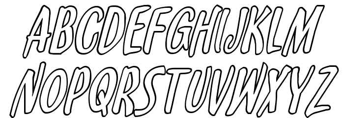 Kennebunkport Outline Italic Font LOWERCASE