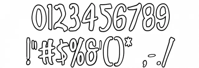 Kennebunkport Outline Regular Font OTHER CHARS