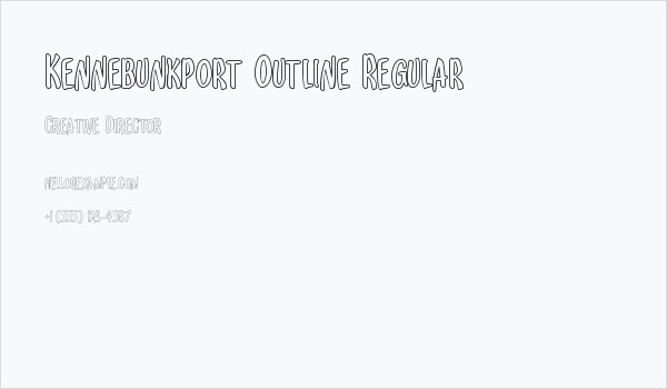 Kennebunkport Outline Regular Business Card