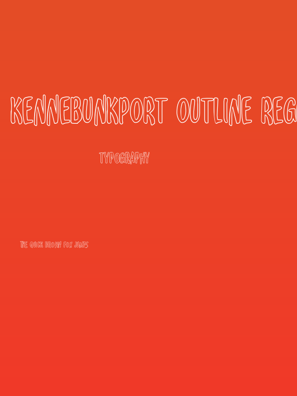 Kennebunkport Outline Regular Poster