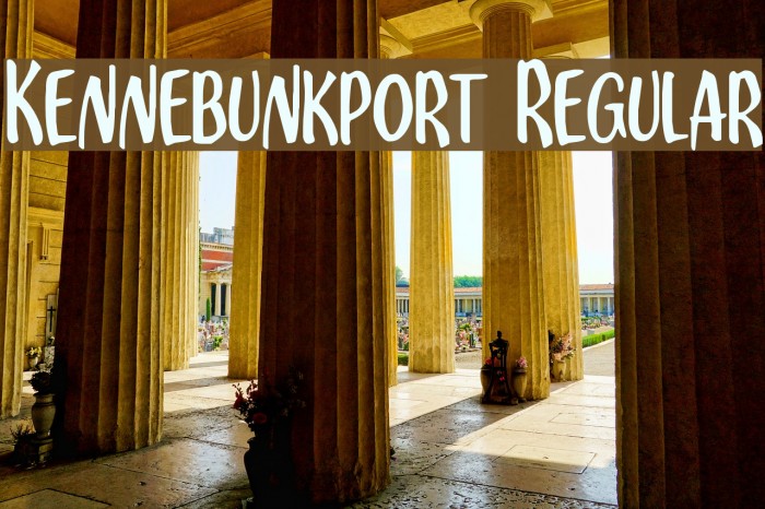 Kennebunkport Regular Font examples