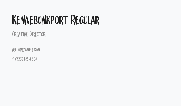 Kennebunkport Regular Business Card